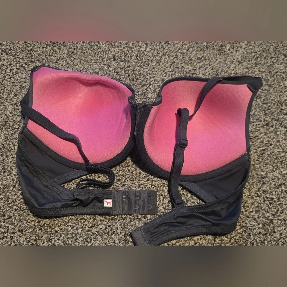 Victoria's Secret push-up bra, from Very Sexy demi line Gray satin Size 36C - Picture 3 of 8